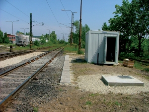 15. ábra. ARDIN típusú statikus, dinamikus elektronikus vasúti járműmérleg (Fotó: Alkér András)