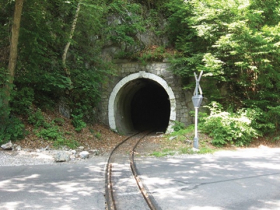 23. ábra. A Lillafüred állomás utáni alagút a kezdőpont felől (74+85,40–76+05,40 hm szelv.)
