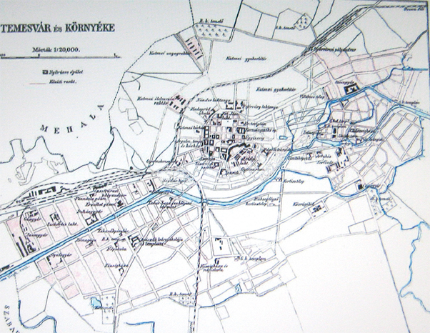 3. ábra. Temesvár átnézeti térképe