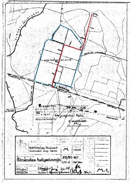 4. ábra. Az 1967-es engedélyes terv átnézeti helyszínrajza. (Forrás: MÁV-levéltár)