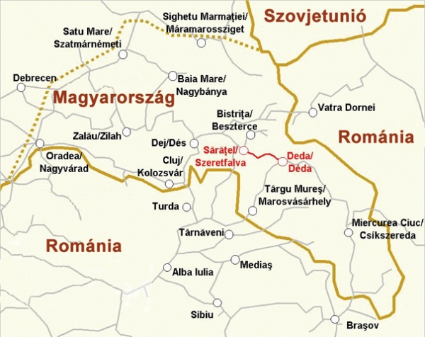 észak erdély térkép A Szeretfalva–Déda vasútvonal építése észak erdély térkép