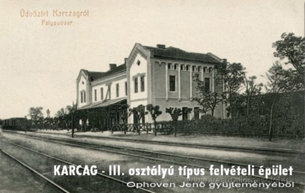1. kép. Karcag vasútállomás felvételi épülete, 1858