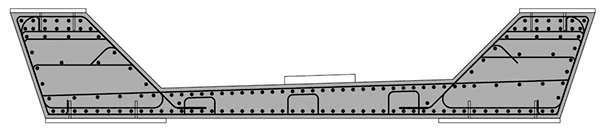 10. ábra. Keresztmetszet vasalása