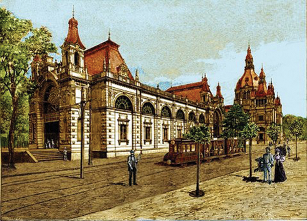 3. ábra. Millenniumi kiállítás – Közlekedési pavilon, 1896