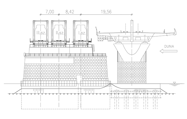 3. ábra. Tervezett keresztmetszeti elrendezés (Forrás: MSc Kft.)