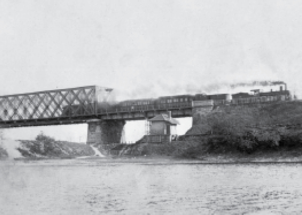 6. ábra. Az 1877-ben megépült első hídszerkezet