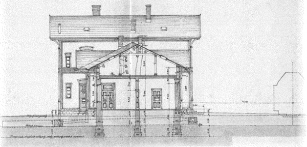 7. ábra. Keresztmetszet (MÁV Zrt. tervtára)