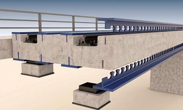 7. ábra. VFT-Rail hídkeresztmetszet alkalmazása PreCo-Beam technológiával [4]