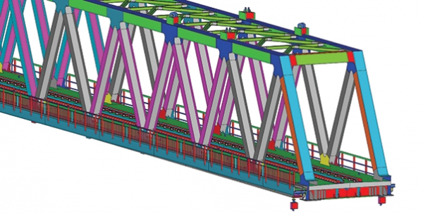 2. ábra. A hídszerkezet BIM-modellje