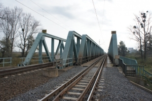 8. ábra. A Budapest-Keleti–Szerencs vasútvonal 1949+72 szelvényben lévő kétvágányú, 109,36 m össznyílású bőcsi Hernád-híd (Fotó: Frigyik Bence)