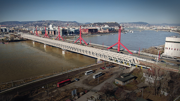 3. ábra. A Déli összekötő vasúti Duna-híd látványterve