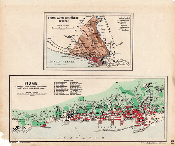 2. ábra. Fiume térképe, 1905-ben