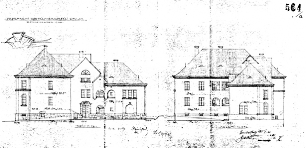 5. ábra. Osztálymérnökségi épület homlokzata 1925-ben