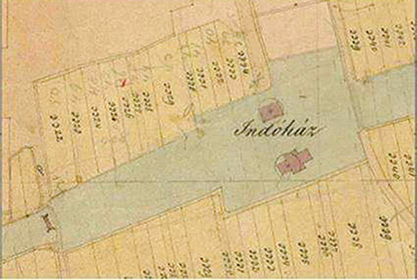 1. ábra. Az eredeti telekstruktúra, 1846