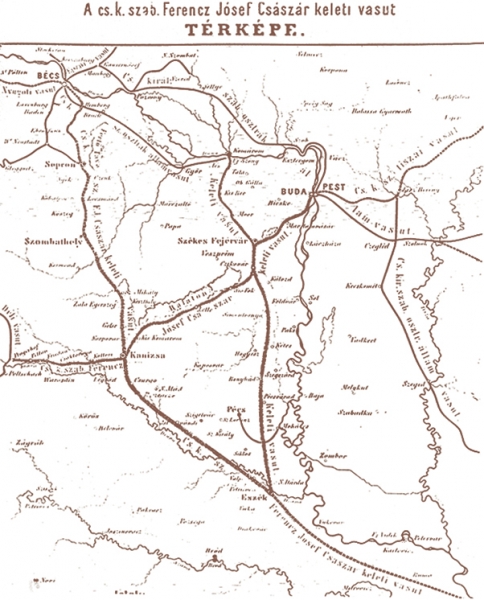 2. ábra. A vasútvonal térképe