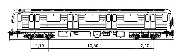 20. ábra. A 81-717.2K motorkocsi tengelyelrendezése
