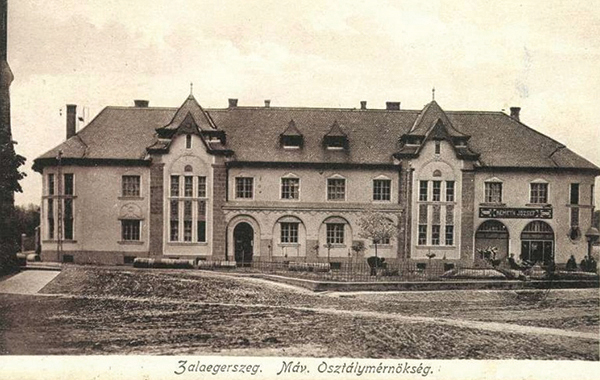 8. ábra. Az osztálymérnökség épülete Zalaegerszegen az 1930-as években (Fotó: Bicsák Sándor archívumából)