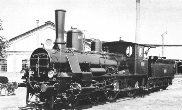 1. ábra. A MÁV 220 sorozatú gőzmozdonya, amely a vonalon is közlekedett [2]