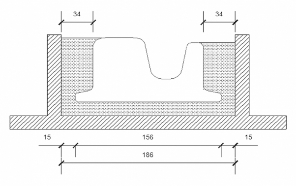 1. ábra. A dr. Kazinczy László által publikált geometria (a méretek mm-ben értendők)