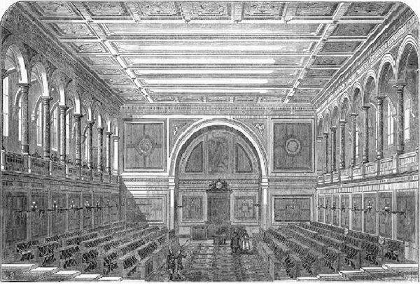 2. ábra.	A képviselőház ülésterme (Forrás: Vasárnapi Újság, 1865. 47. sz.)