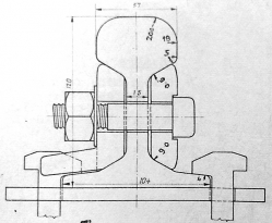 9. ábra.	32,5 kg/fm súlyú „b” jelű vassín [20]