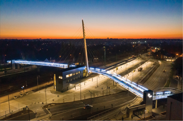 3. ábra. Kaposvári Esterházy gyalogos-kerékpáros híd (www.swietelsky.hu)
