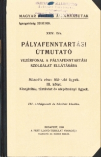 2. kép. Az 1939-ben megjelent Pályafenntartási útmutató borítója