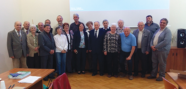 15. ábra. A 2019. évi nyugdíjastalálkozó résztvevői a Budapesti Műszaki Egyetemen