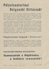 2. ábra. Az 1950-es évek politikai hangulatát idéző szórólap