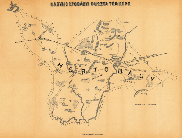 1. ábra. Korabeli térkép a Hortobágyról. (Forrás: Méliusz)