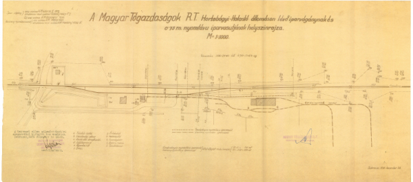 3. ábra. Vágányelrendezés az 1939-es engedélytervből. (Forrás: MÁV-archívum)