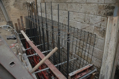 6. ábra. Az elhelyezett előregyártott betonacél armatúra 