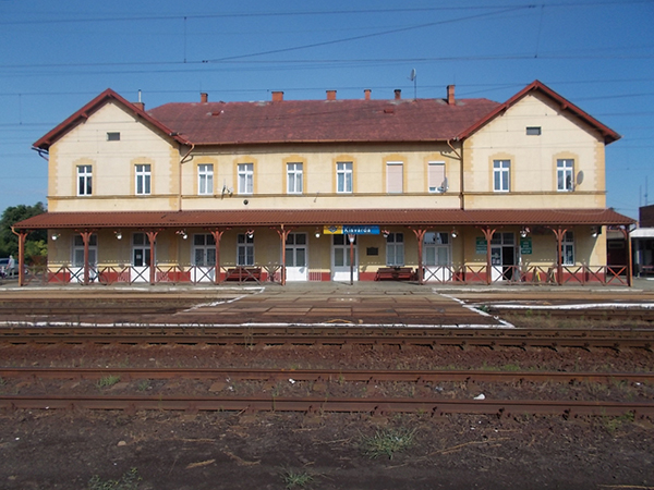 17. ábra. A 2017–2019 között átépült Kisvárda állomás 2017-ben