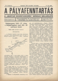 1. ábra. A Pályafenntartás IX. év­folyam 9–10. szám címoldala