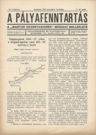 1. ábra. A Pályafenntartás IX. év­folyam 9–10. szám címoldala