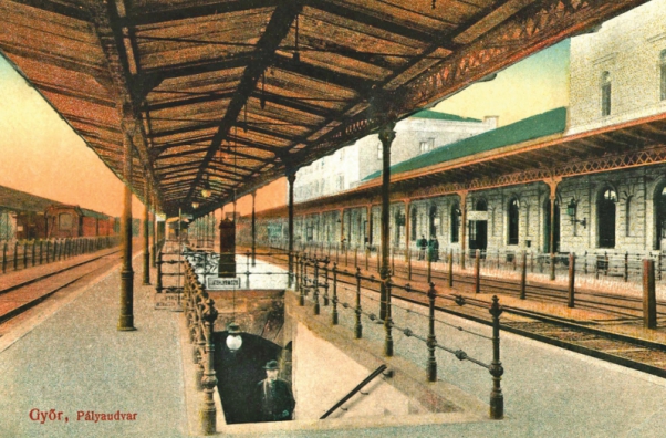 2. ábra. Győr állomás peronjai, 1894