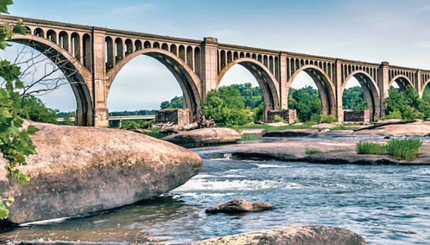 5. ábra. Art nouveau vasúti híd Richmond közelében, Virginia, USA