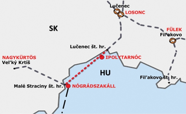 13. ábra. Nógrádszakáll– Ipolytarnóc- vasútvonal [4]