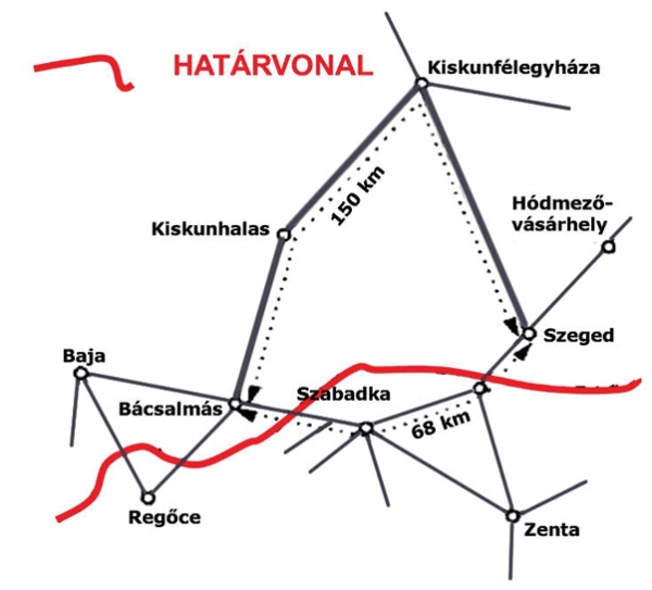 15. ábra. Dél-magyarországi hálózatcsonkítás [4]