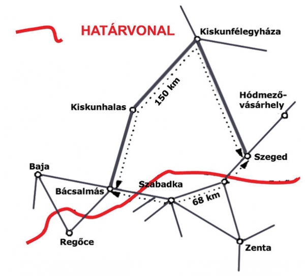 15. ábra. Dél-magyarországi hálózatcsonkítás [4]